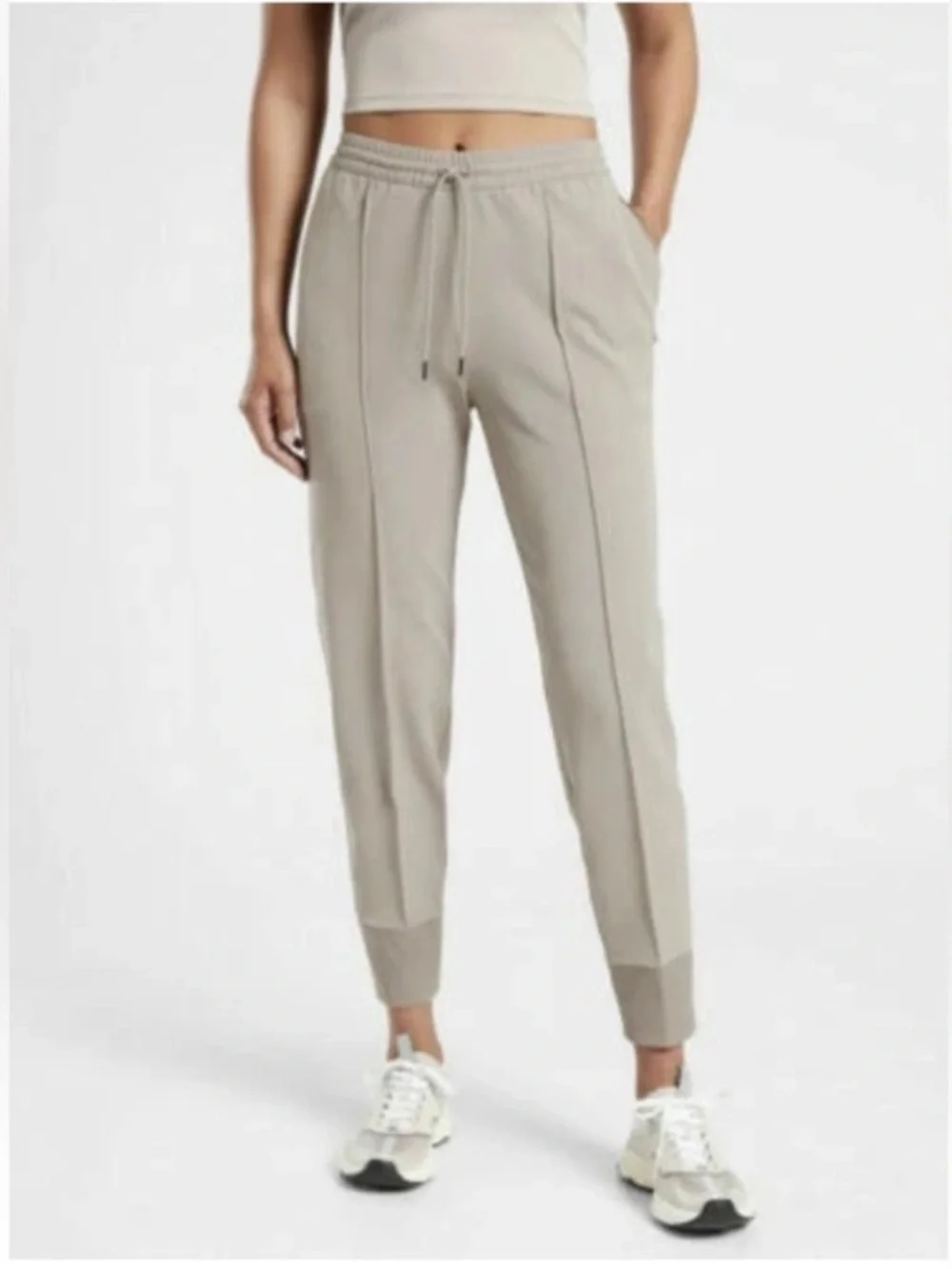 ATHLETA Endeavor Jogger Pant Buff Grey Size 12 - Picture 4 of 14